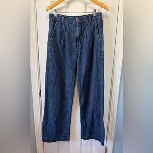 J.Crew Women's Dark Wash Wide Leg Jeans Size 28